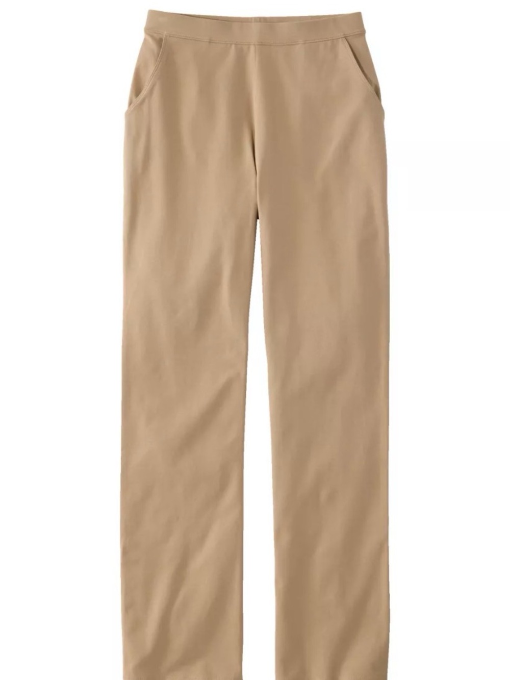 L.L.Bean Perfect Fit Straight-Leg Pants 1X Tan Khaki